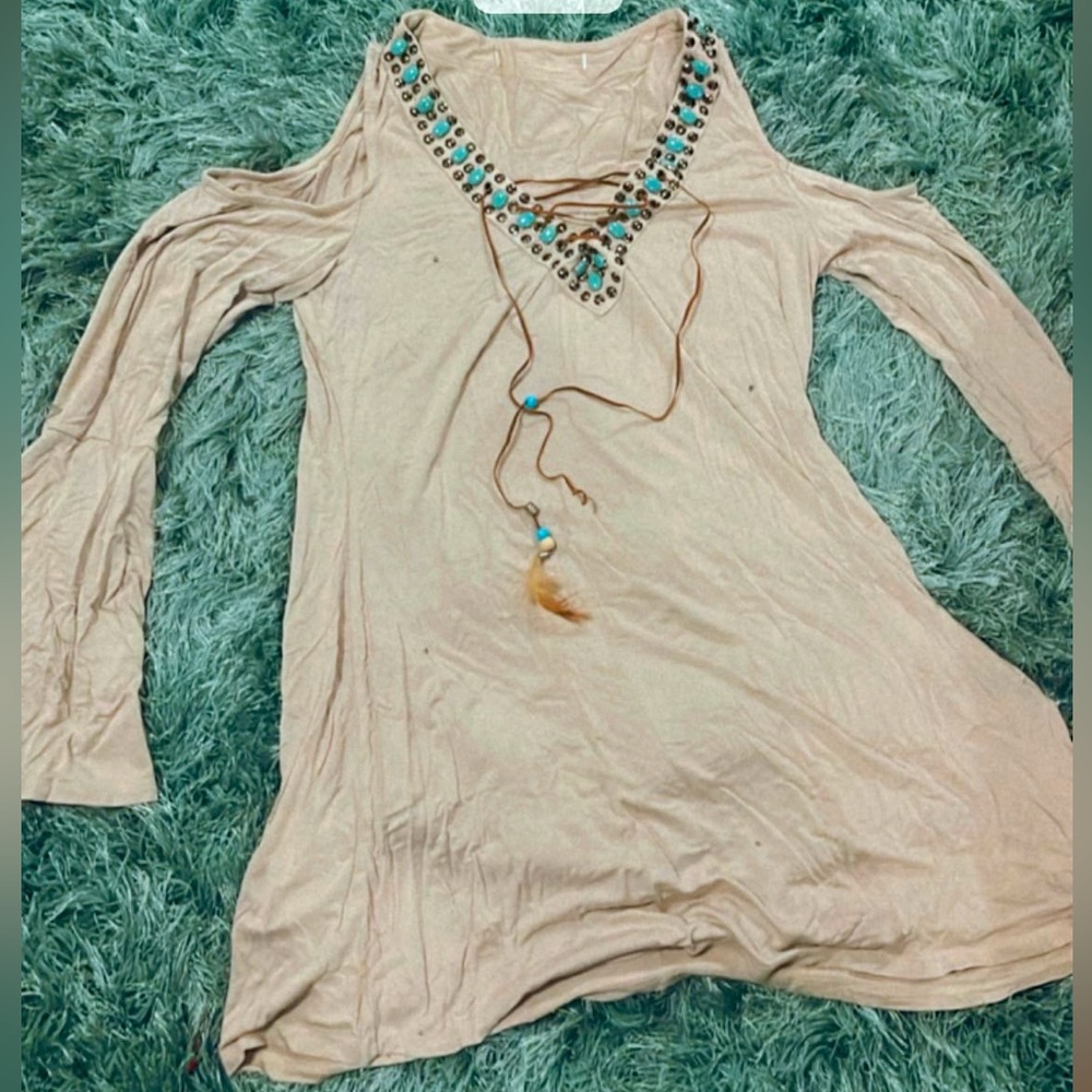 Bohemian open shoulder top/dress